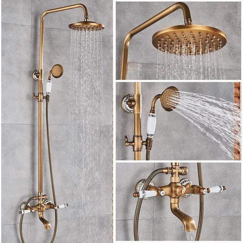 Colonne bain/douche rétro FLORINA or ancien