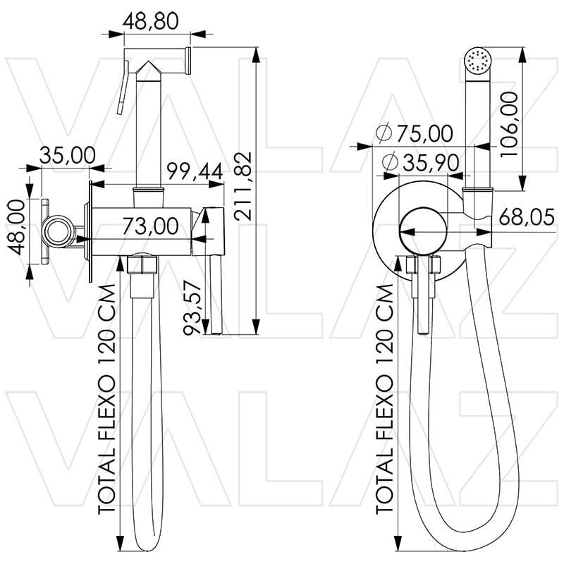 Grifo de bidet empotrado ORANI redondo - Entorno baño