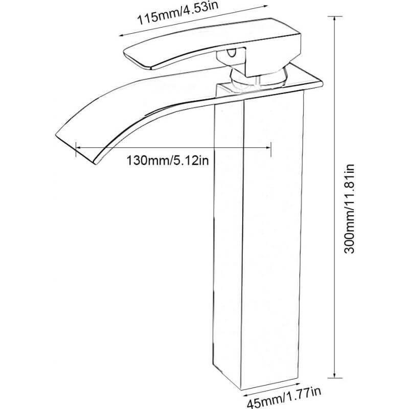 Grifo lavabo alto monomando ARDALI cromado - Entorno baño