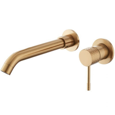 Grifo lavabo empotrado monomando PRAGA dorado cepillado - Entorno baño