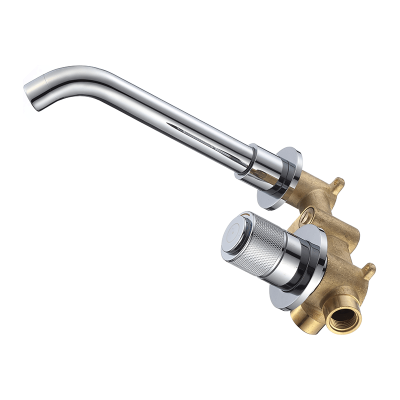 Grifo lavabo empotrado monomando INCA dorado cepillado - Entorno baño