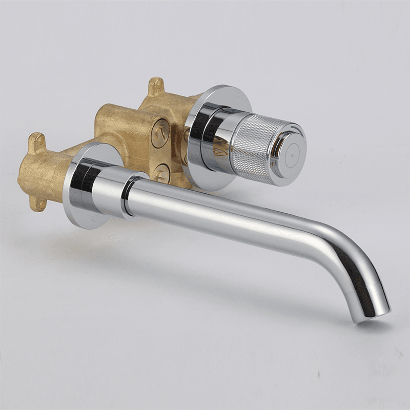 Grifo lavabo empotrado monomando INCA dorado cepillado - Entorno baño