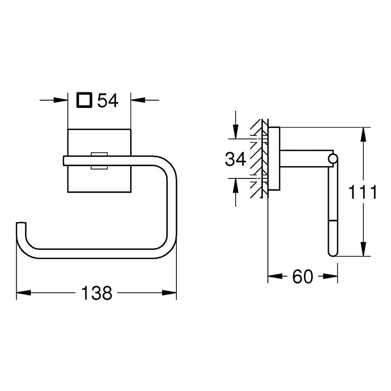 Porte-papier toilette GROHE Start Cube