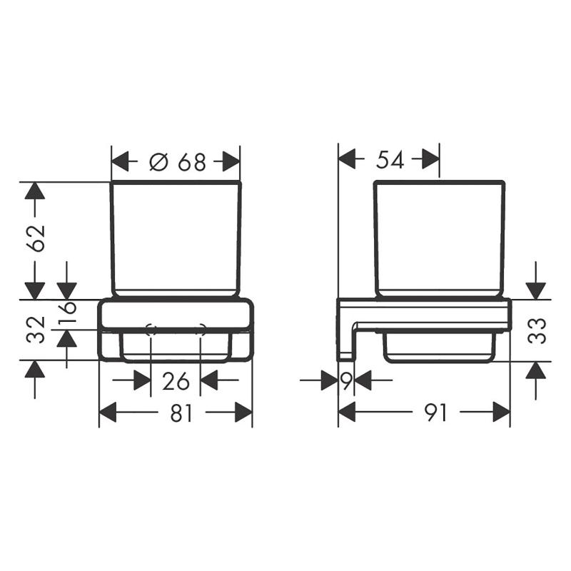 hansgrohe AddStoris gobelet pour brosse à dents