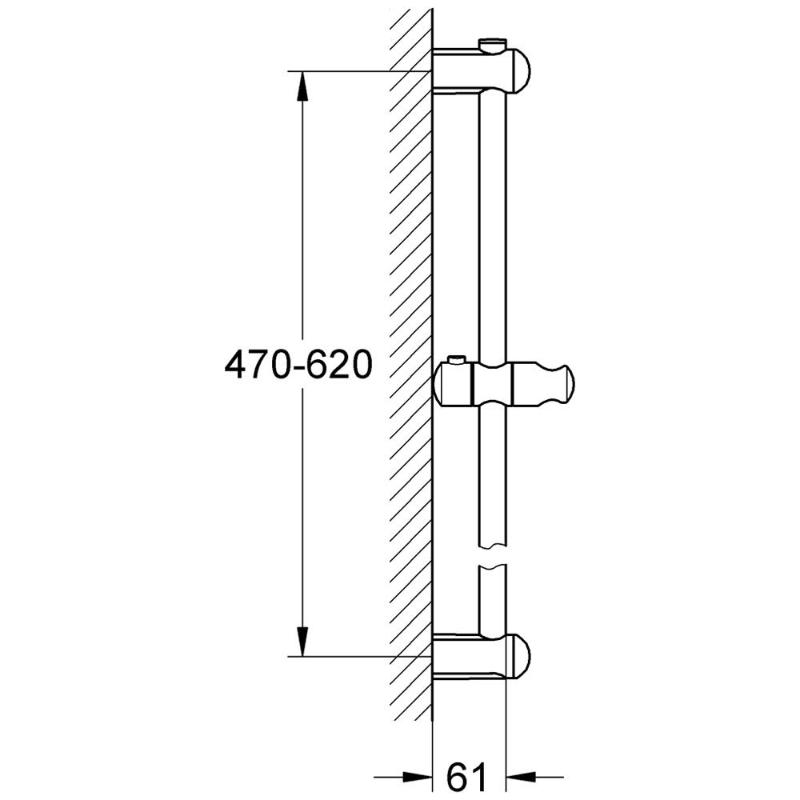 Barre de douche GROHE Euphoria 60 cm