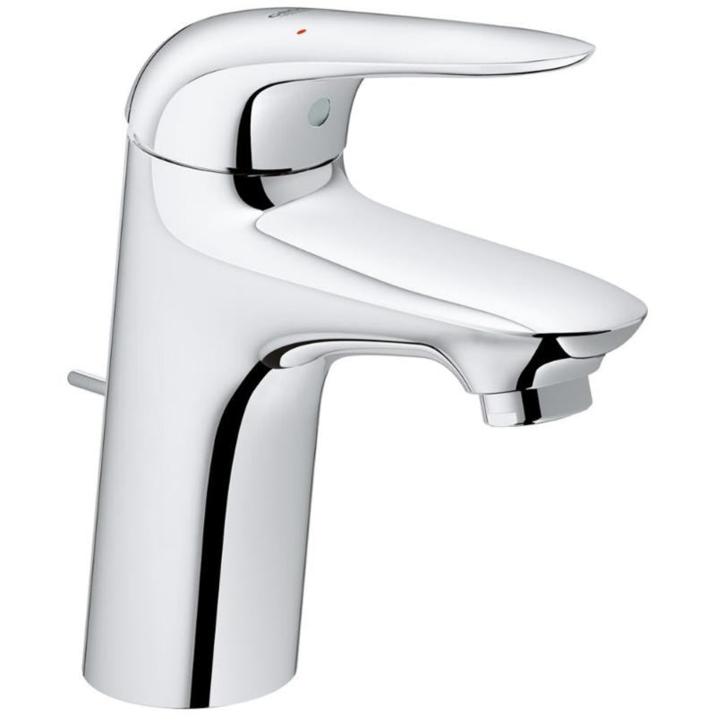 GROHE Eurostyle mitigeur de lavabo DN 15 taille S, béquille fermée en métal, avec garniture de vidage