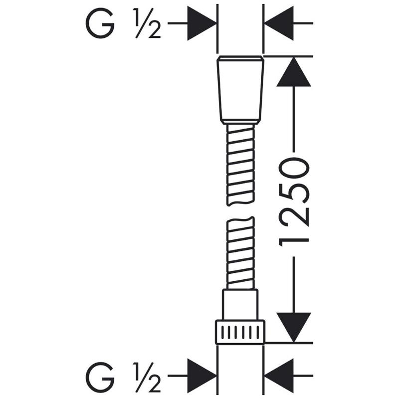 hansgrohe Flexible de douche Metaflex 125 cm