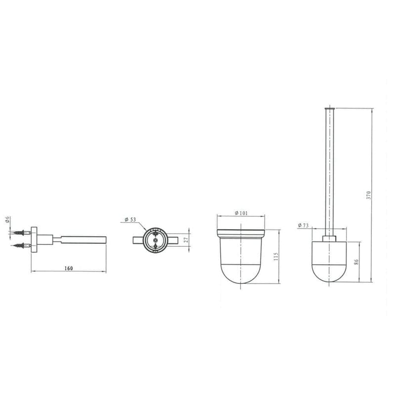 Ensemble de brosses WC KRONENBACH Radia