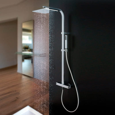 Système de douche KRONENBACH apparent avec thermostat, carré