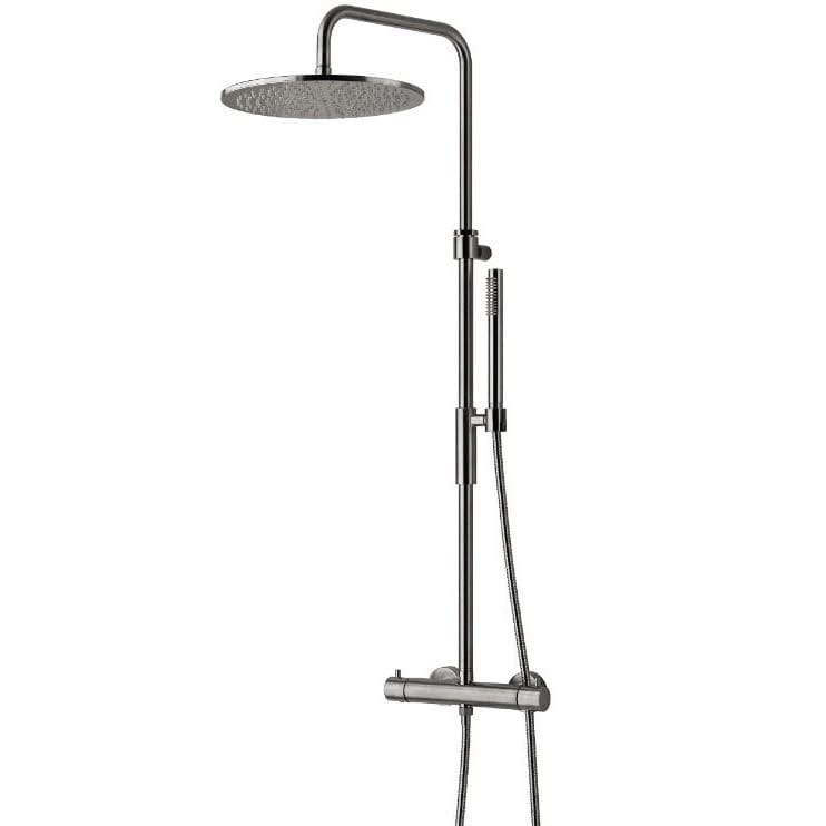 Système de douche KRONENBACH apparent avec thermostat et douche de tête Ø 30 cm, rond