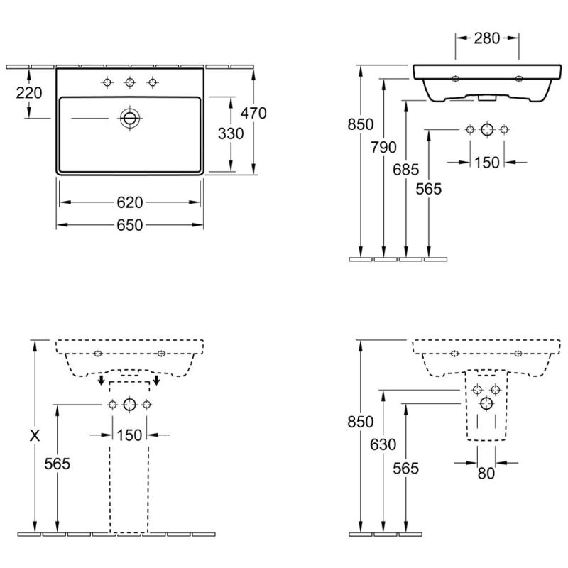 Villeroy & Boch Avento lavabo 65 x 47 cm, avec trop-plein