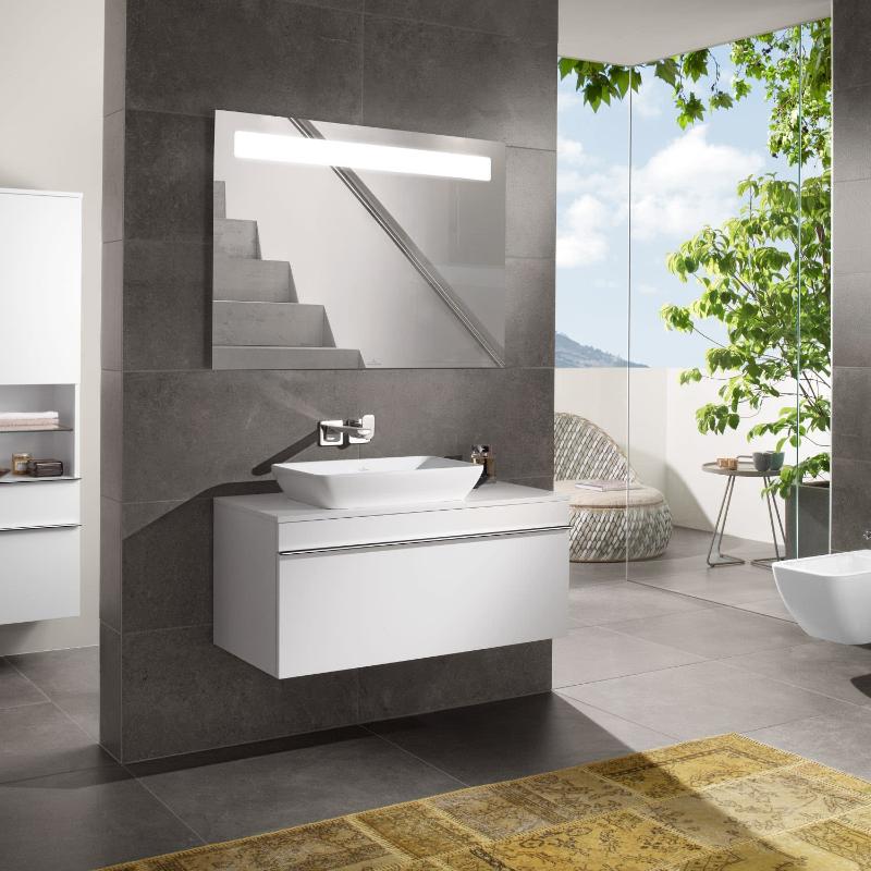 Vasque à poser semi-encastrée Villeroy & Boch Venticello 55 x 36 cm, sans trou pour robinetterie