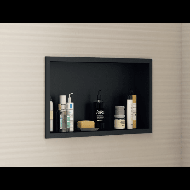 Niche de douche à encastrer CLARIS noir mat - Le Monde du Bain