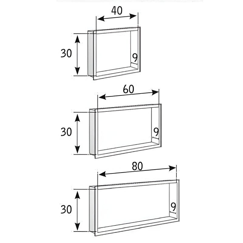 Niche de douche à encastrer CLARIS blanc mat - Le Monde du Bain