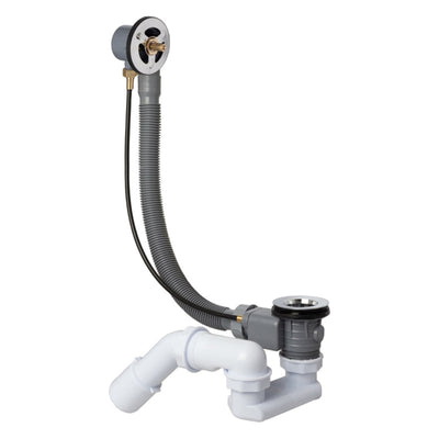 Kronenbach Krontec Bonde de baignoire et trop-plein universel, longueur normale 57 cm