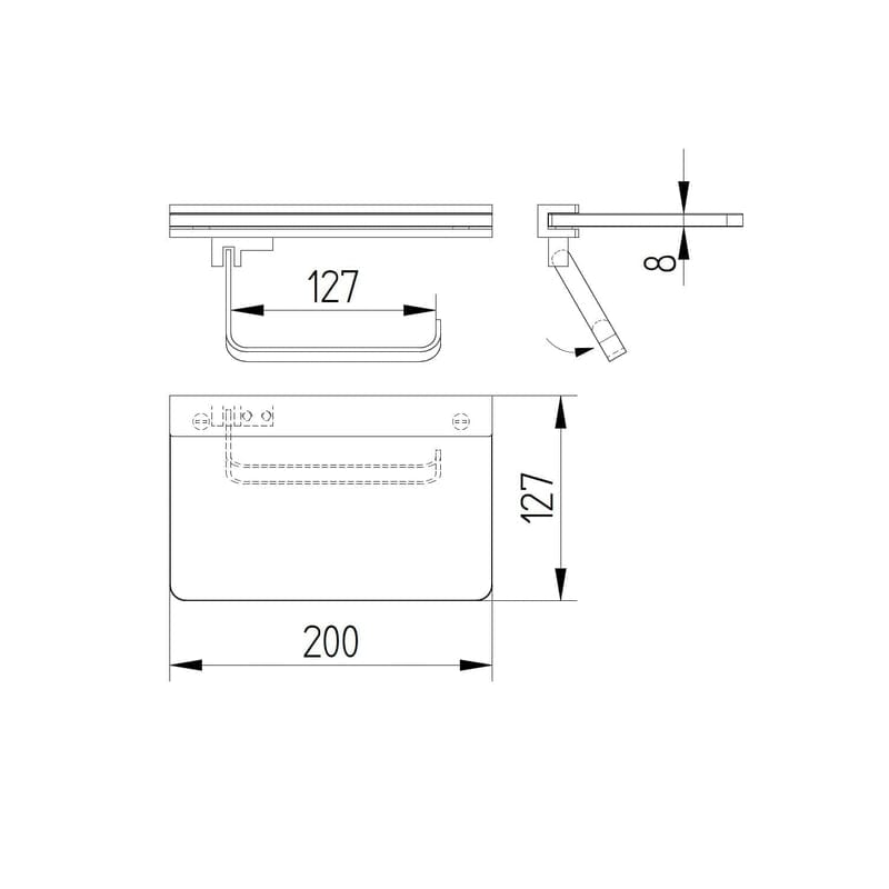 Porte-papier KRONENBACH Plana 2.0 avec étagère