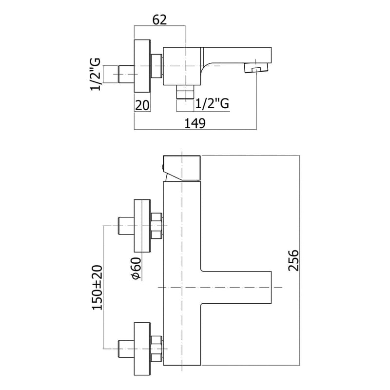 Mitigeur de bain apparent KRONENBACH Quara 3.0