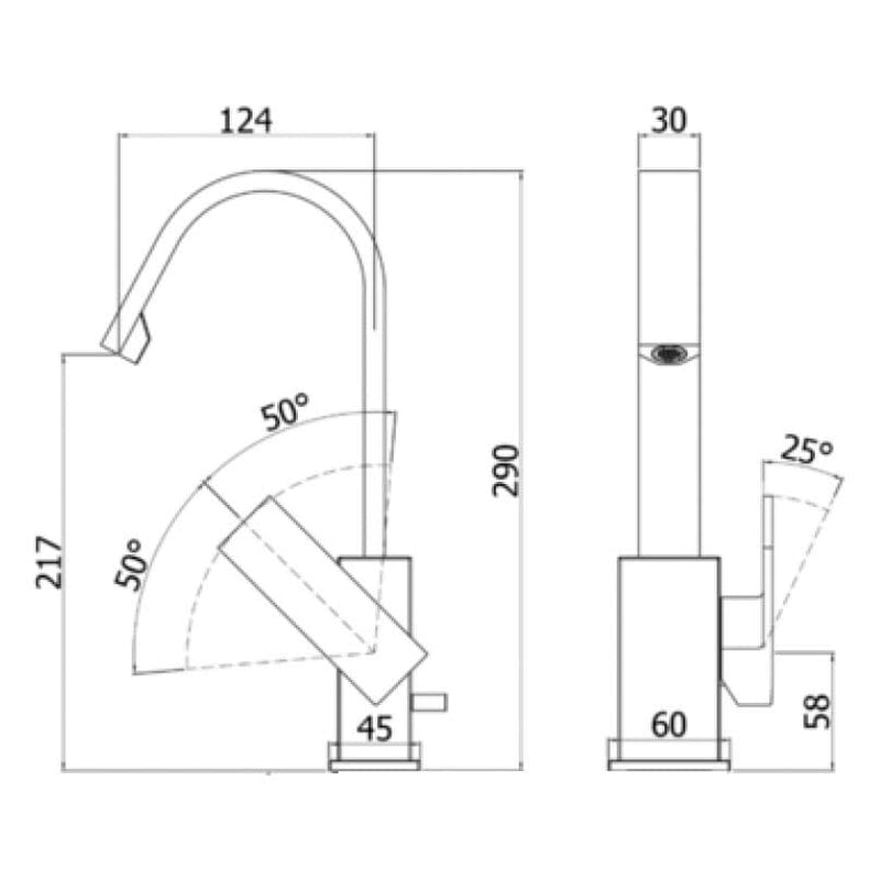 Mitigeur lavabo KRONENBACH Quara 3.0 avec bec haut