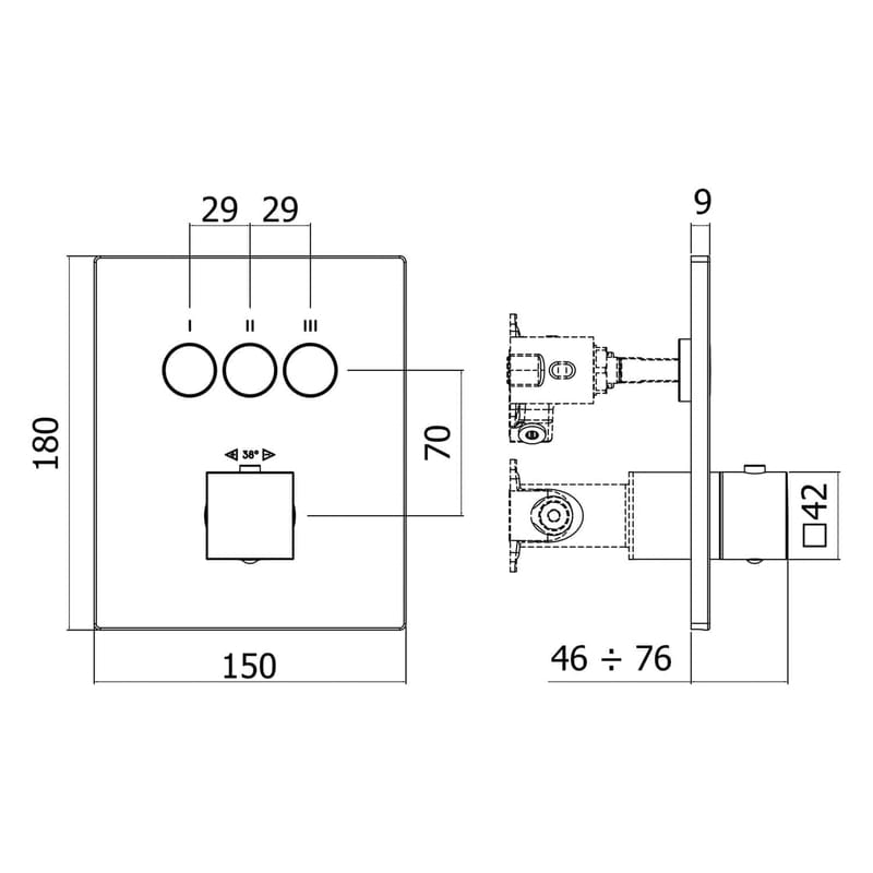 Thermostat intelligent KRONENBACH à encastrer