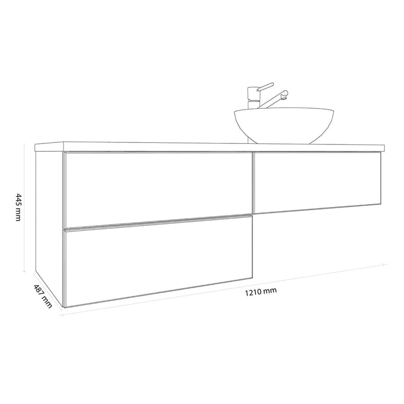 Meuble sous-vasque KRONENBACH Cube et TIP-ON