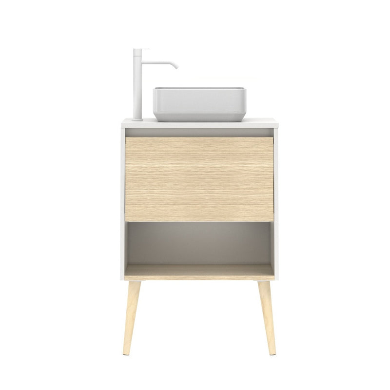 Meuble salle de bain avec vasque posée NARA TOP largeur 60 - Le Monde du Bain