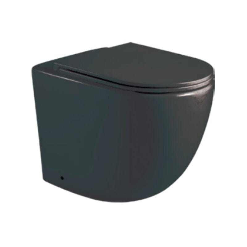pack inodoro suspendido blanco modelo genova color negro mate con cisterna incluida
