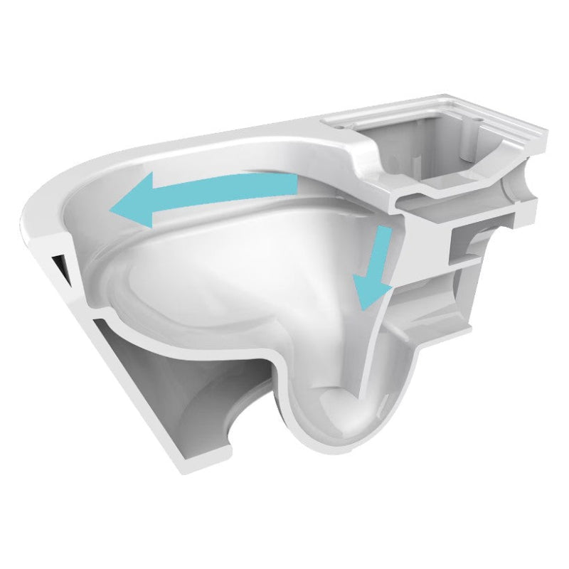 WC-douche sans rebord Kronenbach Tube avec abattant noir