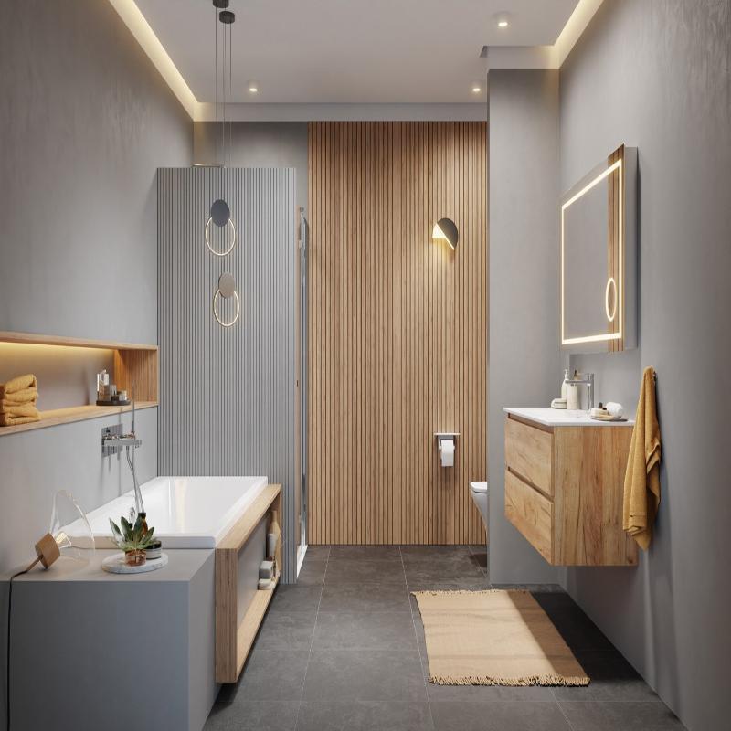 Module de baignoire à encastrer pianura Giulia comprenant corps de base et set de douche