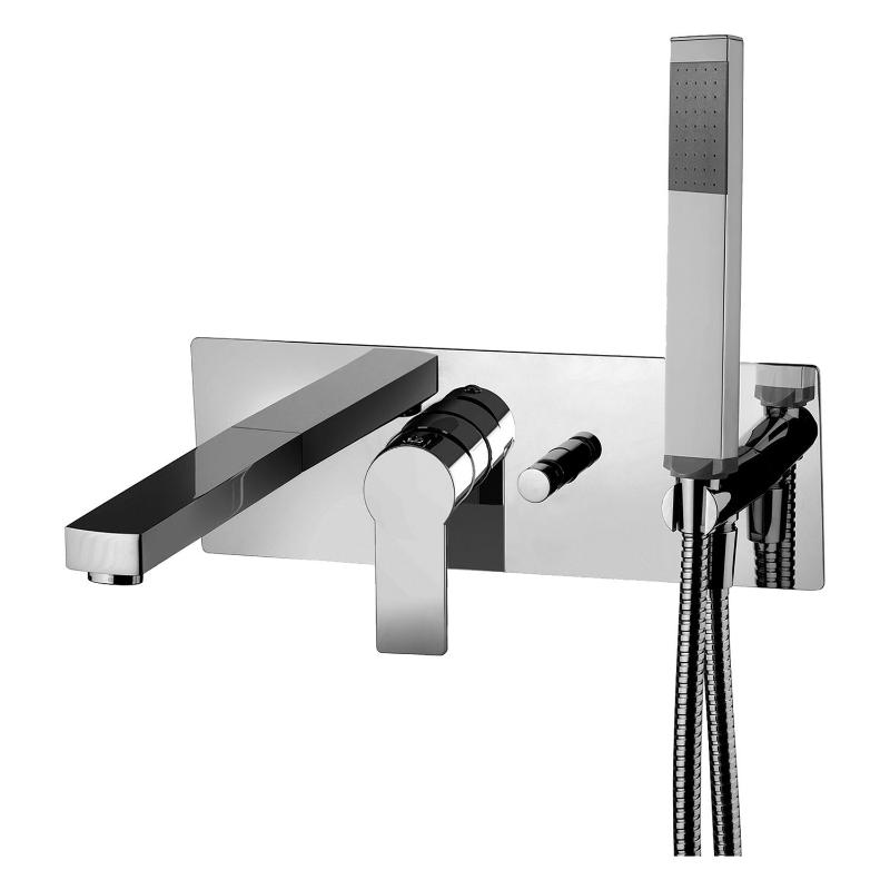 Module de baignoire à encastrer pianura Giulia comprenant corps de base et set de douche