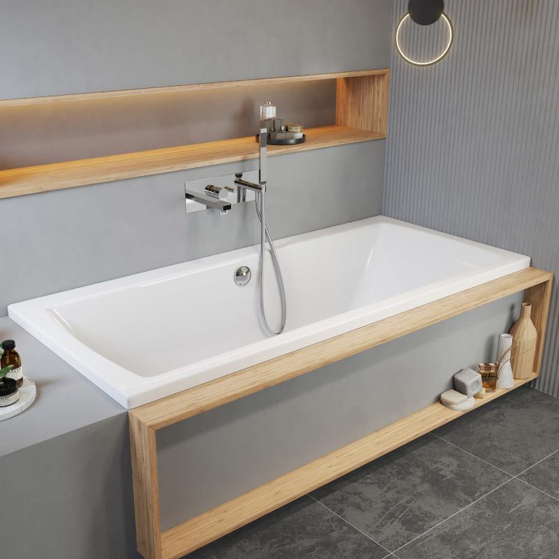 Module de baignoire à encastrer pianura Giulia comprenant corps de base et set de douche