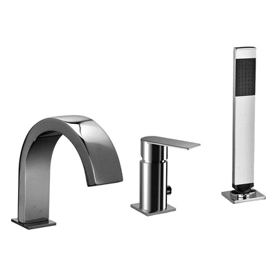 Mitigeur monocommande trois trous sur gorge PIANURA Giulia avec ensemble de douche