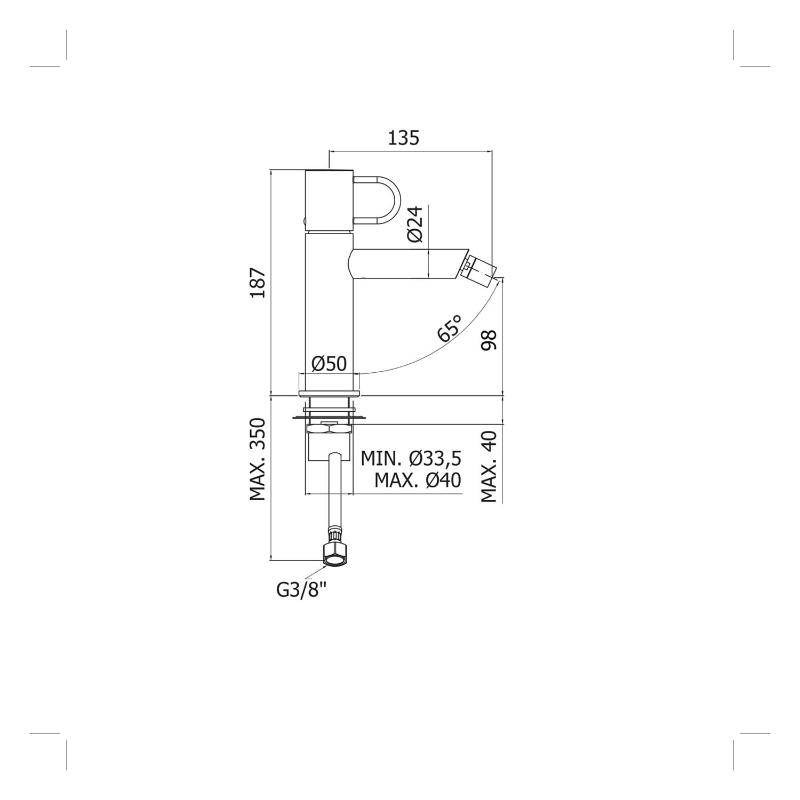 pianura Stella mitigeur de bidet, économie d&