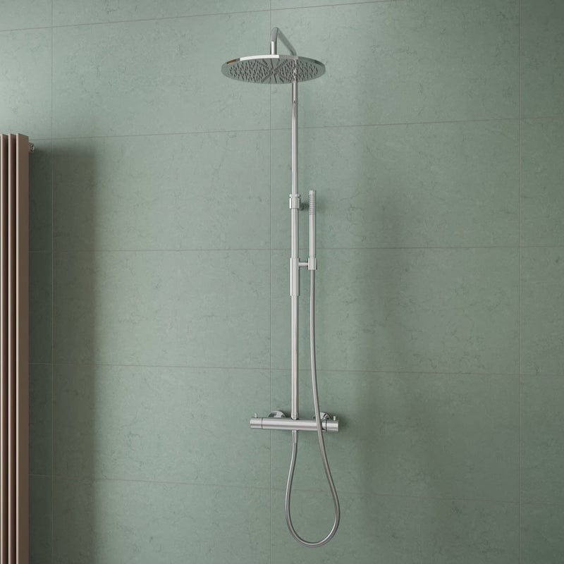 Système de douche PIANURA Stella apparent avec thermostat et douche de tête 30 cm