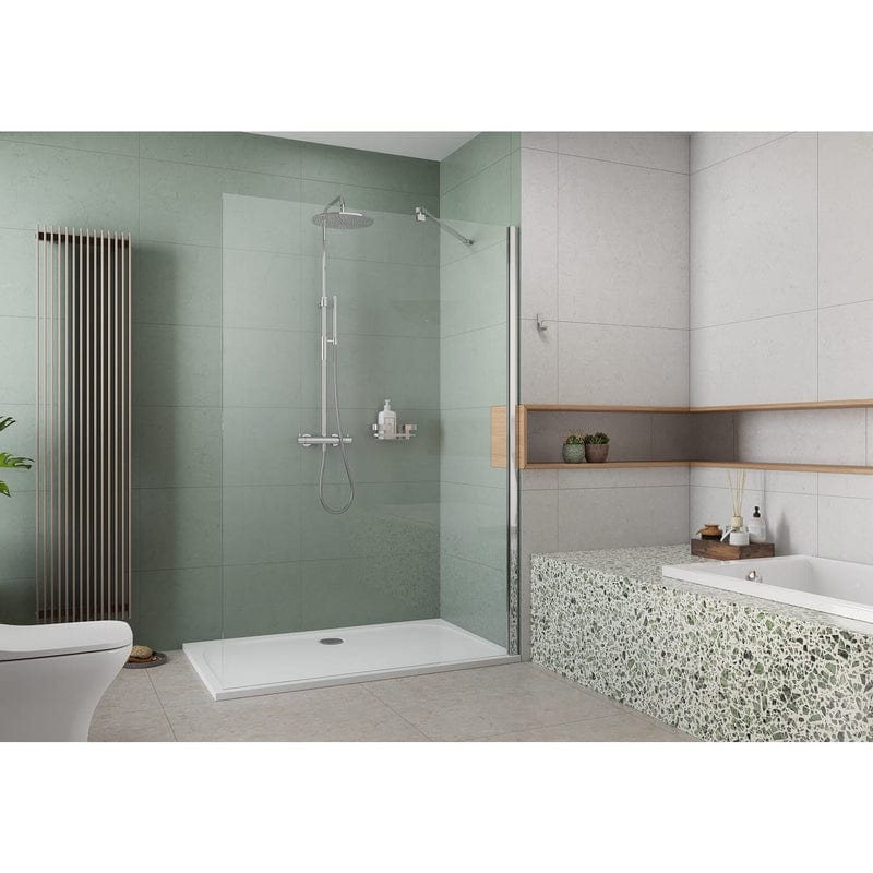 Système de douche PIANURA Stella apparent avec thermostat et douche de tête 30 cm