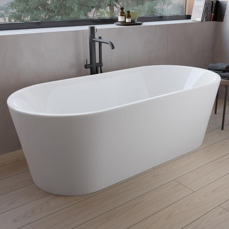 pianura Stella mitigeur monocommande de bain sur pied, montage au sol