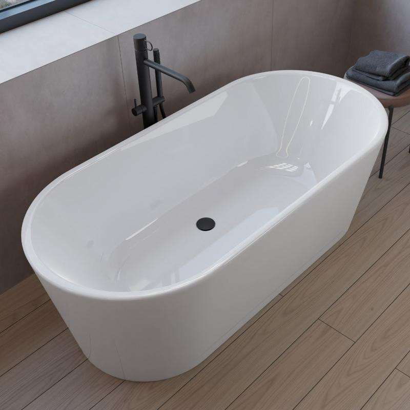 pianura Stella mitigeur monocommande de bain sur pied, montage au sol