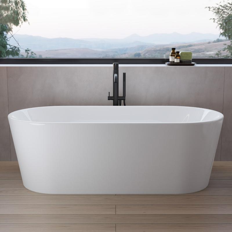 pianura Stella mitigeur monocommande de bain sur pied, montage au sol