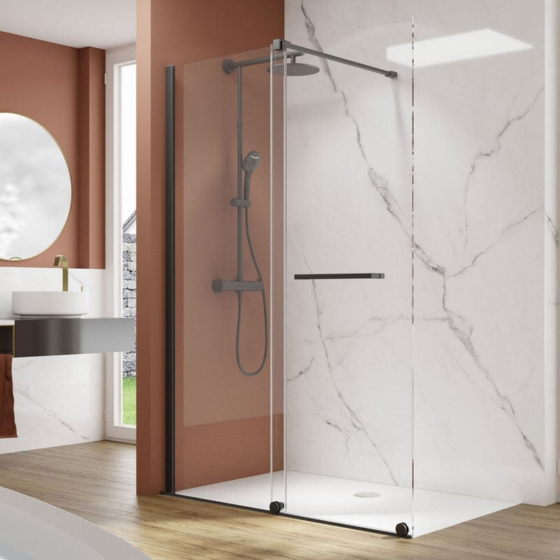 Porte coulissante PIANURA Isabella Walk-In 120 cm, charnière à gauche