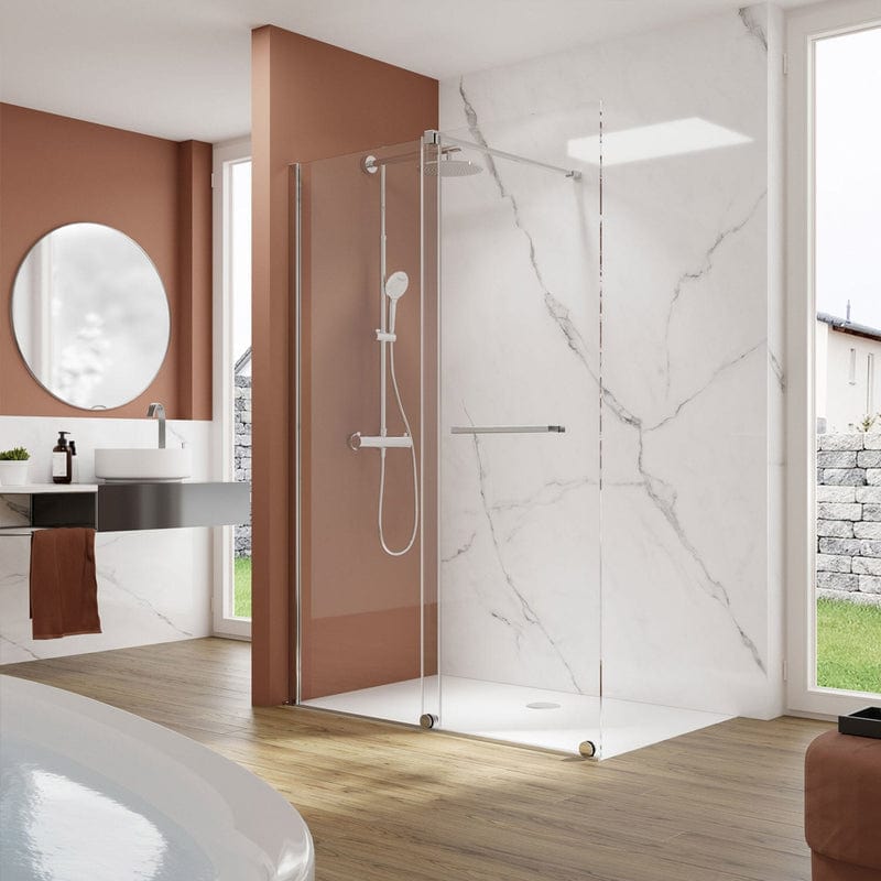 Porte coulissante PIANURA Isabella Walk-In 120 cm, charnière à gauche