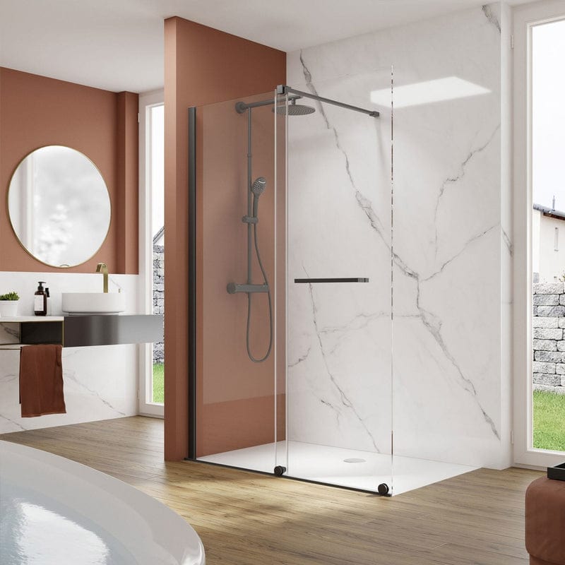 Porte coulissante PIANURA Isabella Walk-In 120 cm, charnière à gauche