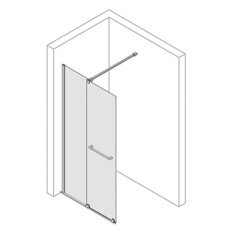 Porte coulissante PIANURA Isabella Walk-In 120 cm, charnière à gauche