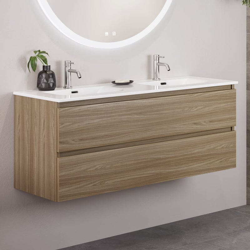 PIANURA Stella double vasque avec meuble bas 122 cm