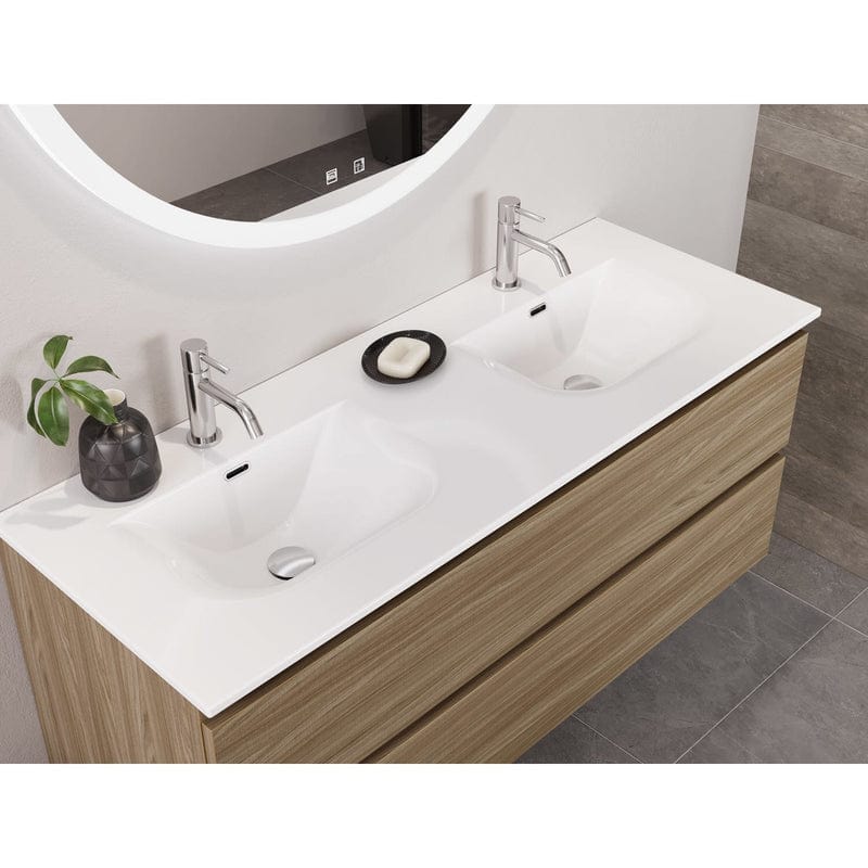 PIANURA Stella double vasque avec meuble bas 122 cm