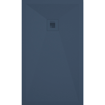 Receveur de douche extra plat ONDA en résine surface ardoisée anthracite grille colorée - Le Monde du Bain