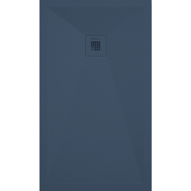 Receveur de douche extra plat ONDA en résine surface ardoisée anthracite grille colorée - Le Monde du Bain