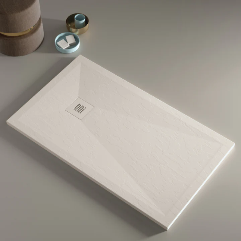 Receveur de douche extra plat ONDA en résine surface ardoisée - Le Monde du Bain