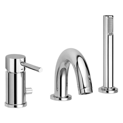 STEINKAMP Living Mitigeur monocommande 3 trous pour bord de baignoire avec bec de baignoire, inverseur et ensemble de douche, flexible de douche inclus