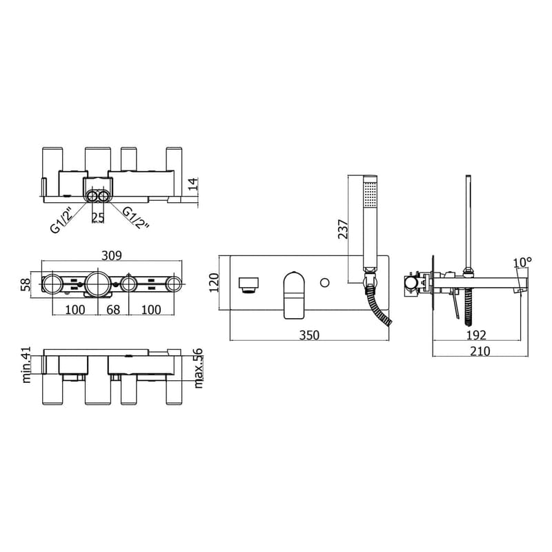 Mitigeur de bain encastré STEINKAMP Value
