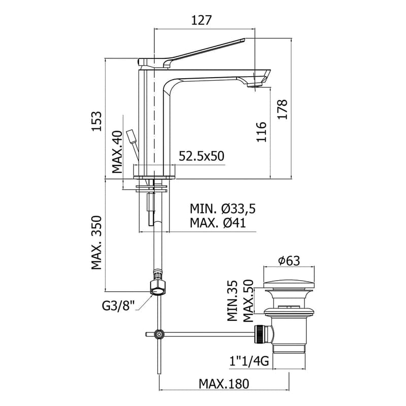 STEINKAMP Robinetterie de lavabo Value