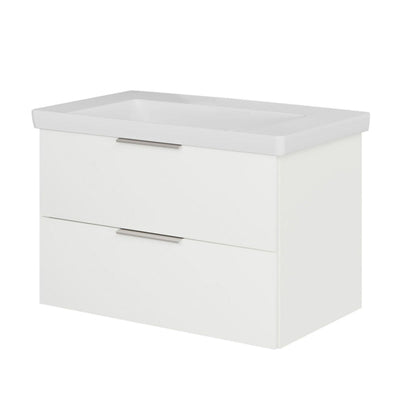 Steinkamp Living 2.0 meuble sous-vasque 75 cm avec Villeroy & Boch Subway 3.0 meuble sous-vasque 80 cm sans trou pour robinetterie, sans trop-plein